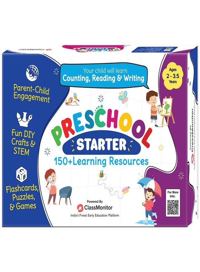ClassMonitor Preschool Starter Integrated Learning Kit for Ages 2 3 4 | 45 Activities & 150+ Resources | Flashcards, Worksheets, Puzzles, Games & STEM | Screen-Free Early Learning & School Readiness - Image 1
